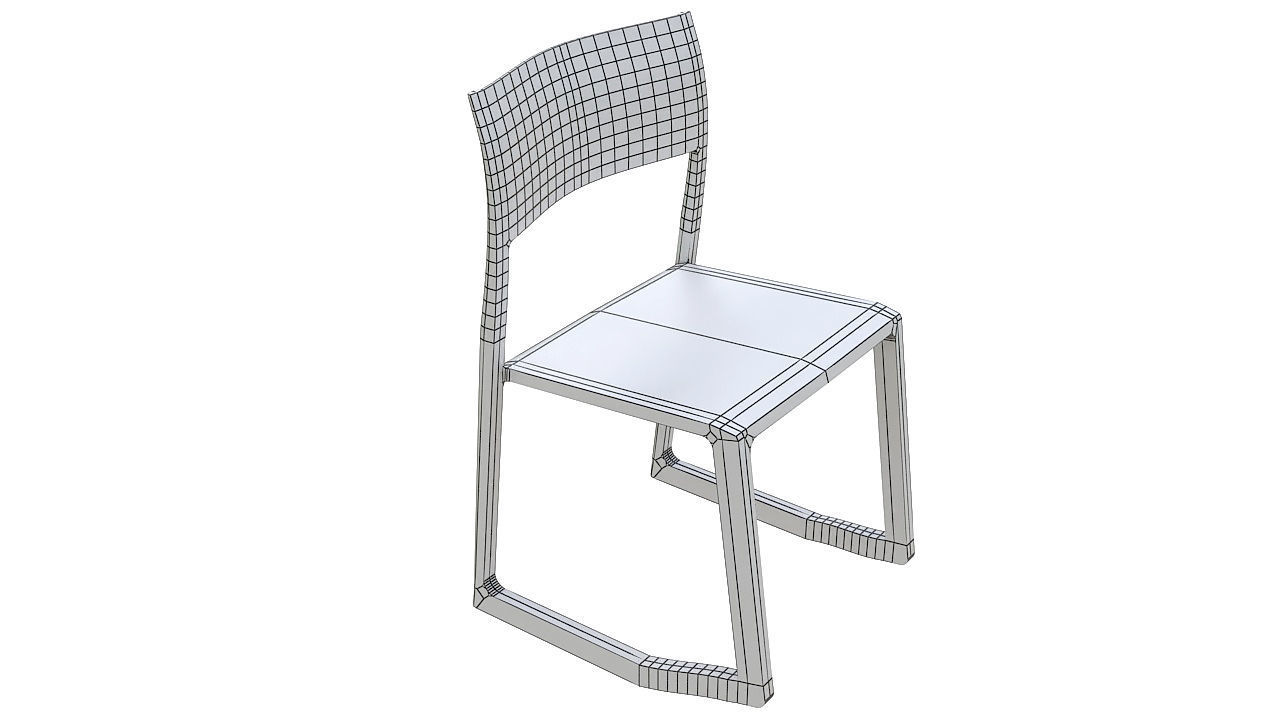 Tip ton chair vitra 3D model_12