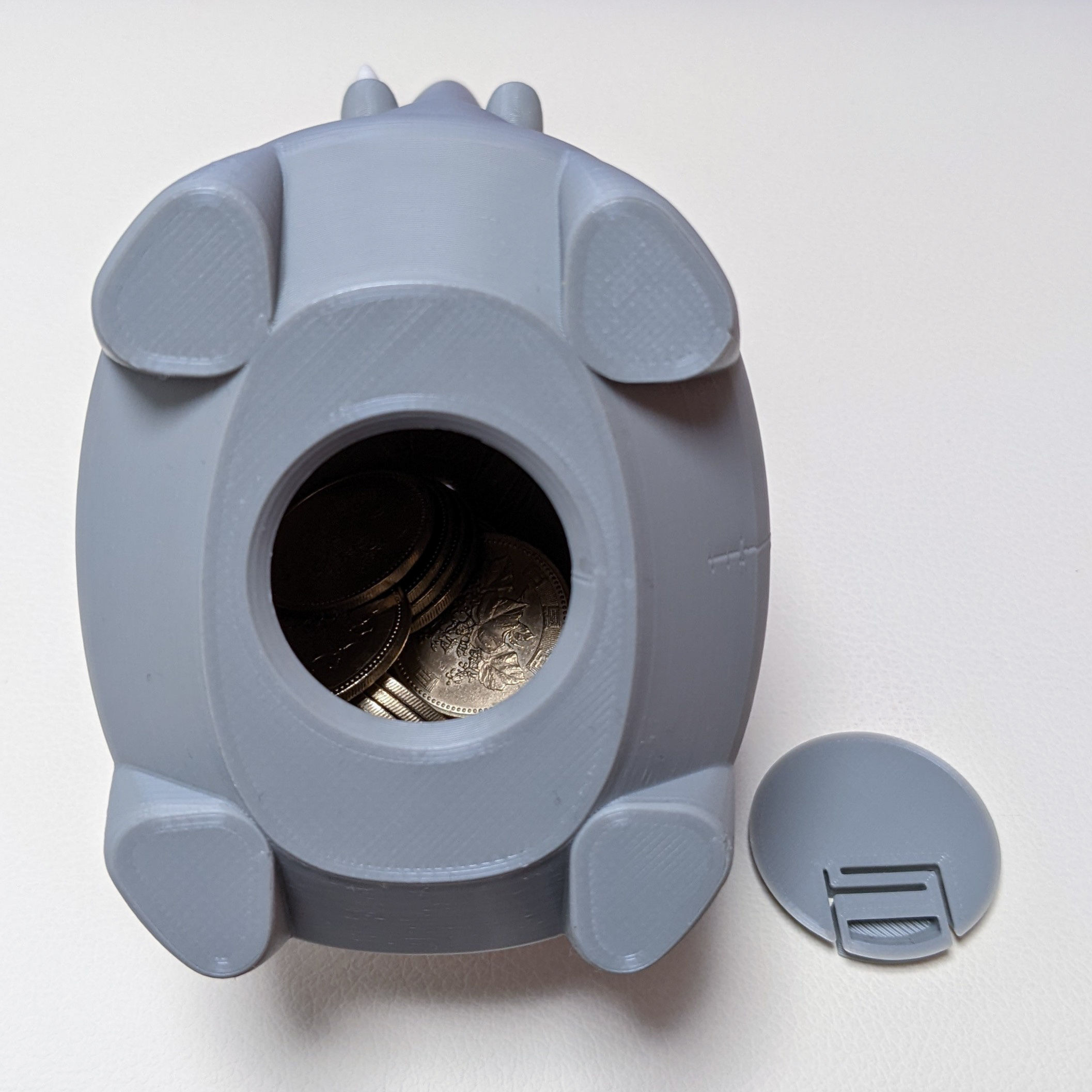 Elephant Piggy Bank 3D print model_3