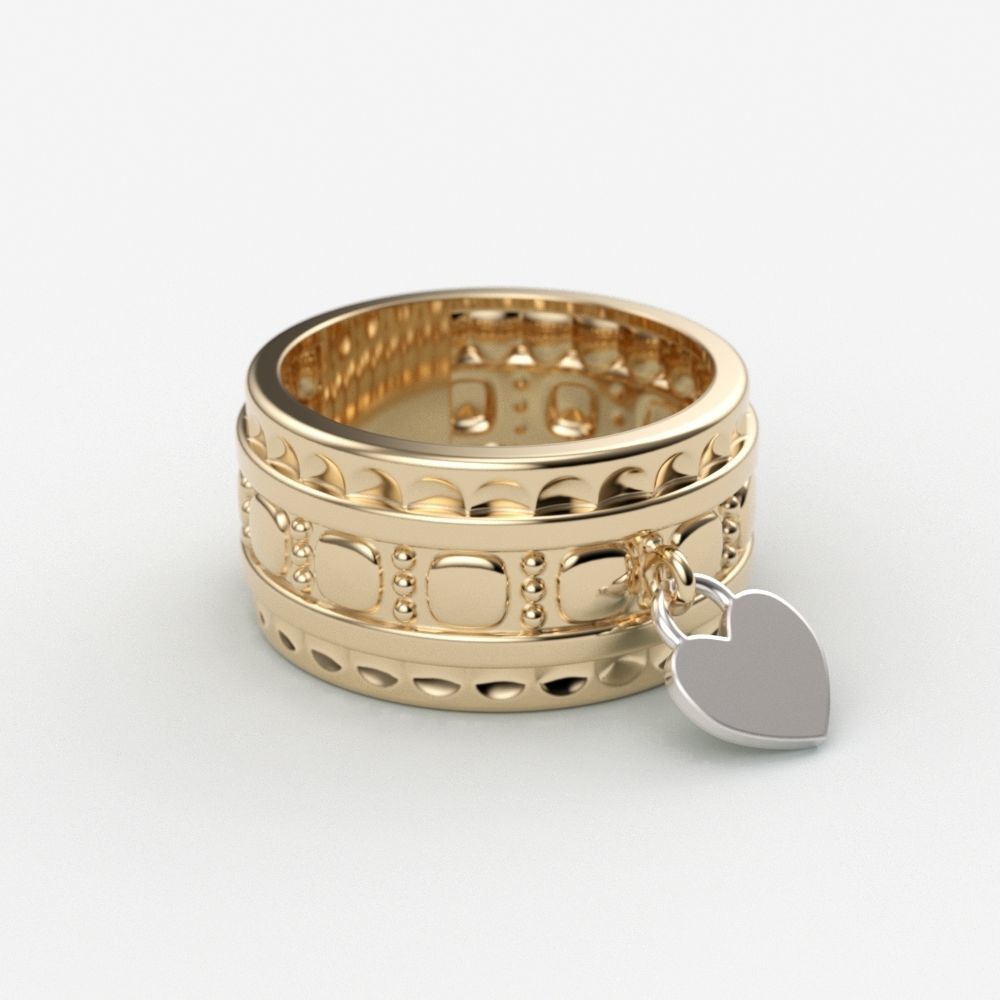 Ring Heart 3dm stl 3D print model_4