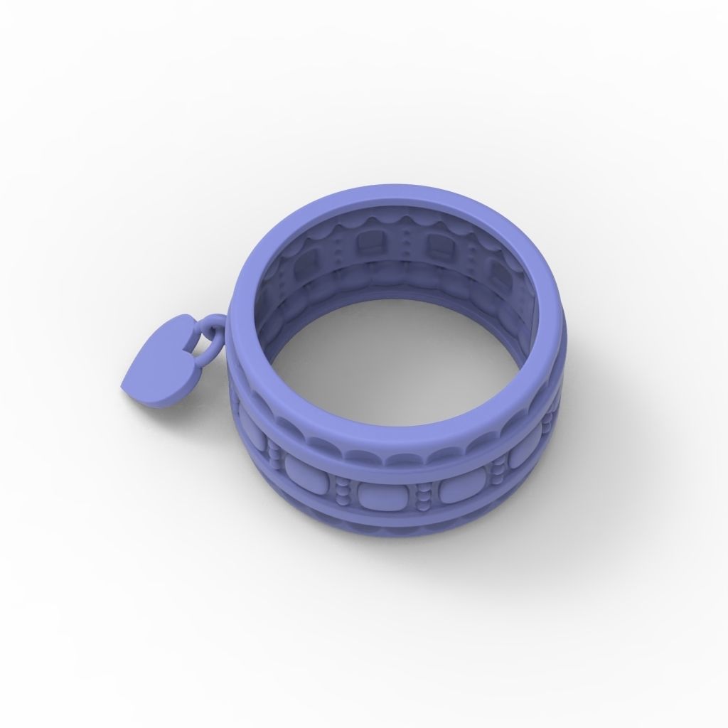 Ring Heart 3dm stl 3D print model_14