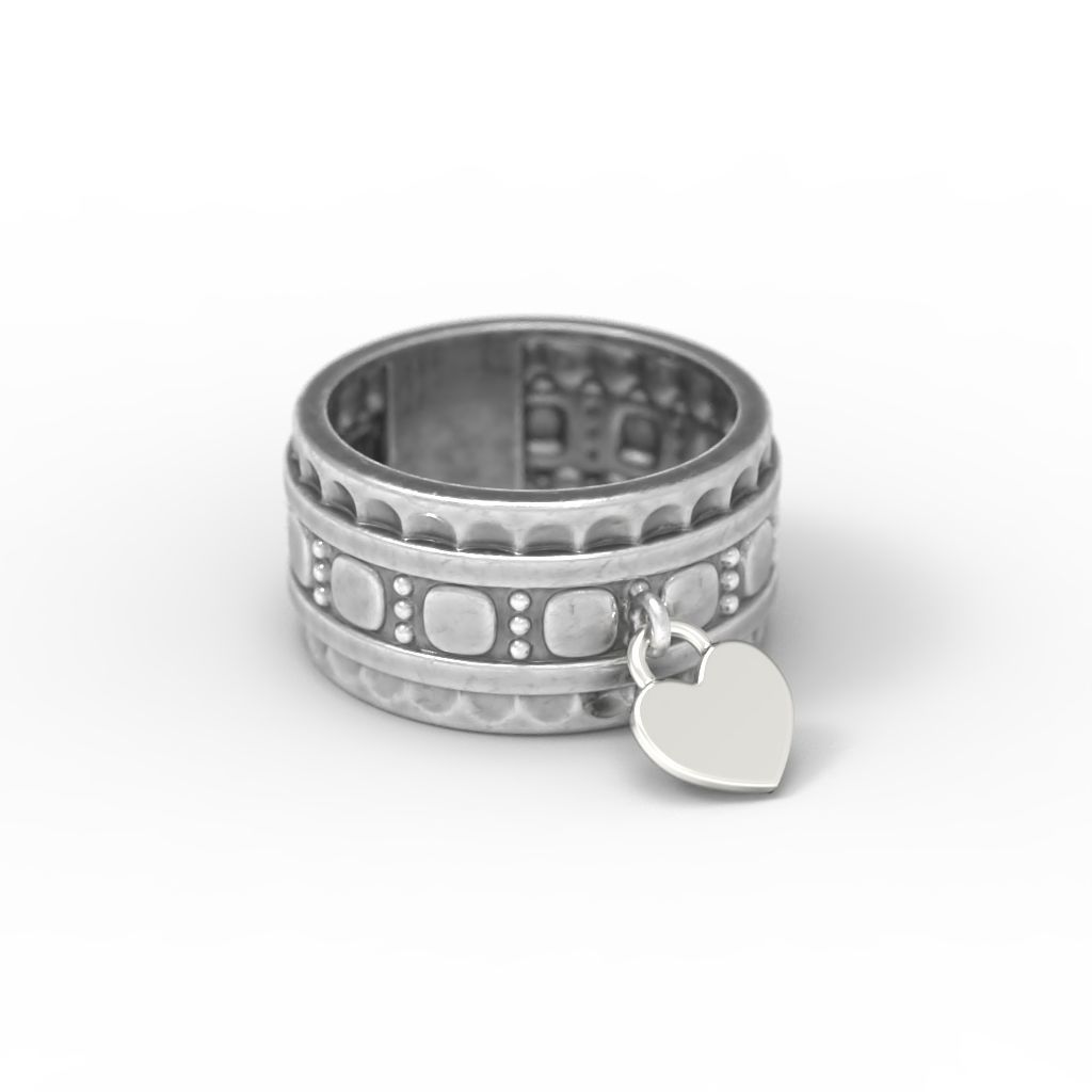 Ring Heart 3dm stl 3D print model_5