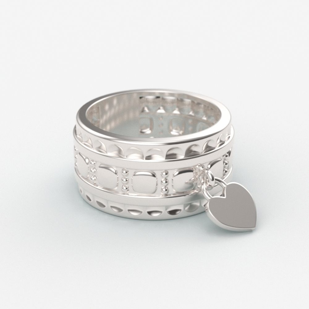 Ring Heart 3dm stl 3D print model_2