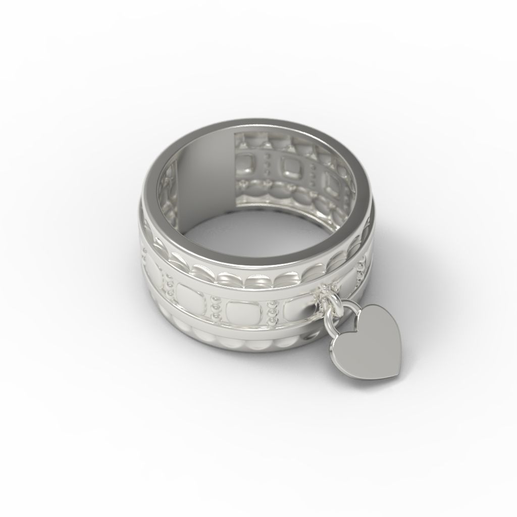 Ring Heart 3dm stl 3D print model_18