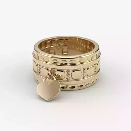 Ring Heart 3dm stl