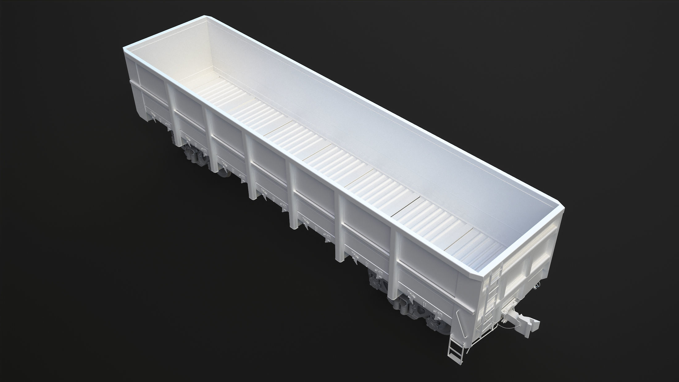 Railroad Open Wagon 3D model_2