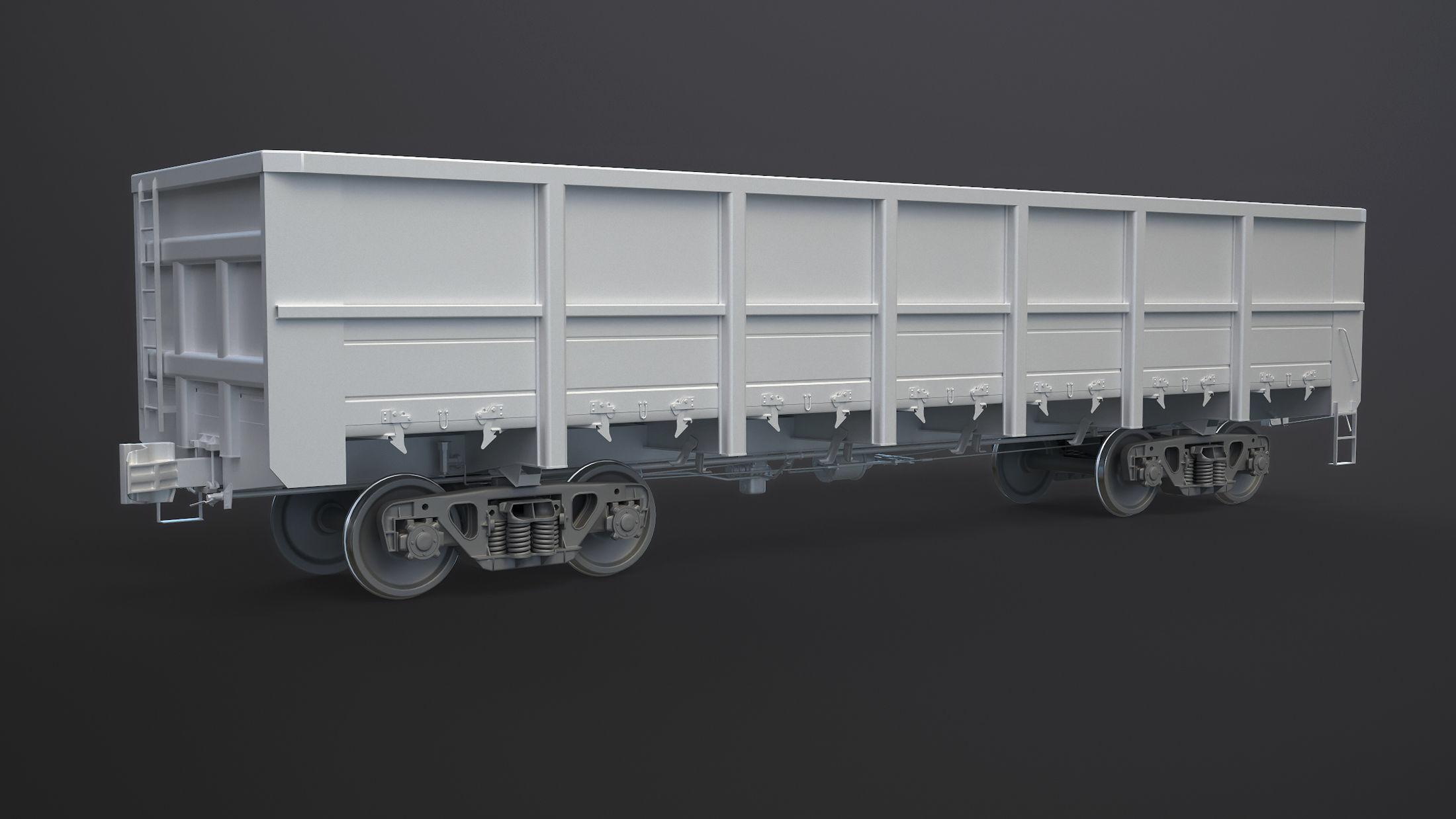 Railroad Open Wagon 3D model_1