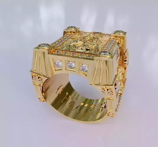 Ring with orthodox Saints