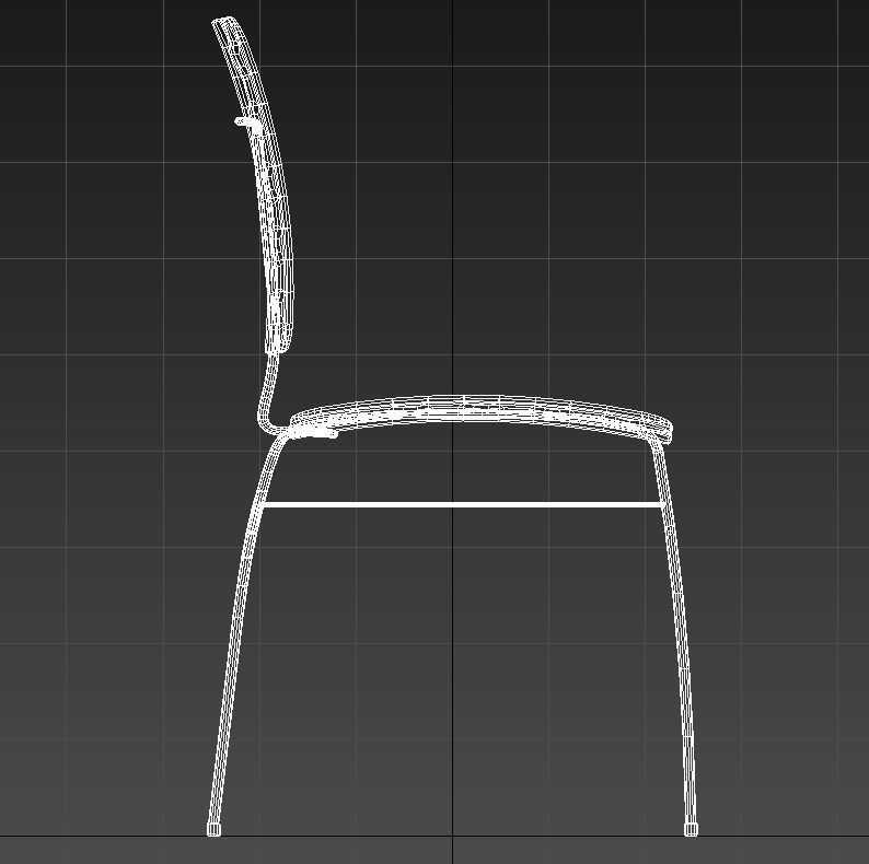 Plastic chair metal legs 3D model_16