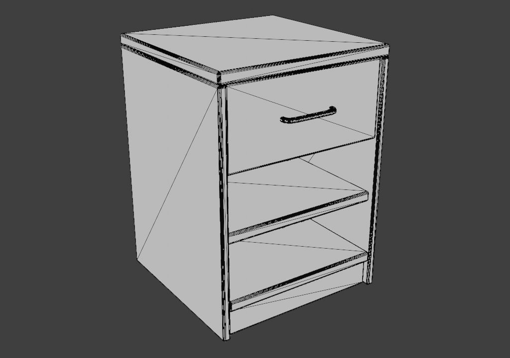 Twin beds 3D model 3D model_7