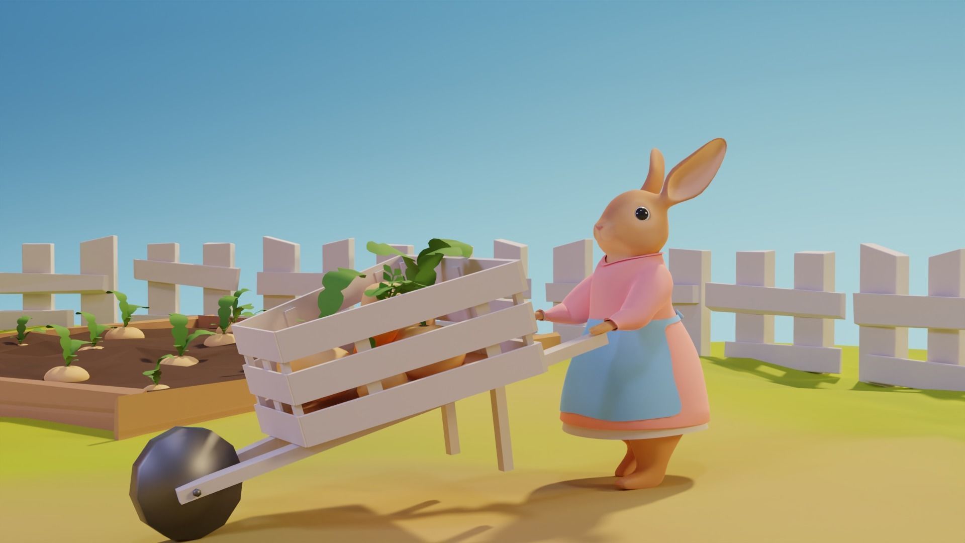 Carrot home  Low-poly 3D model_7
