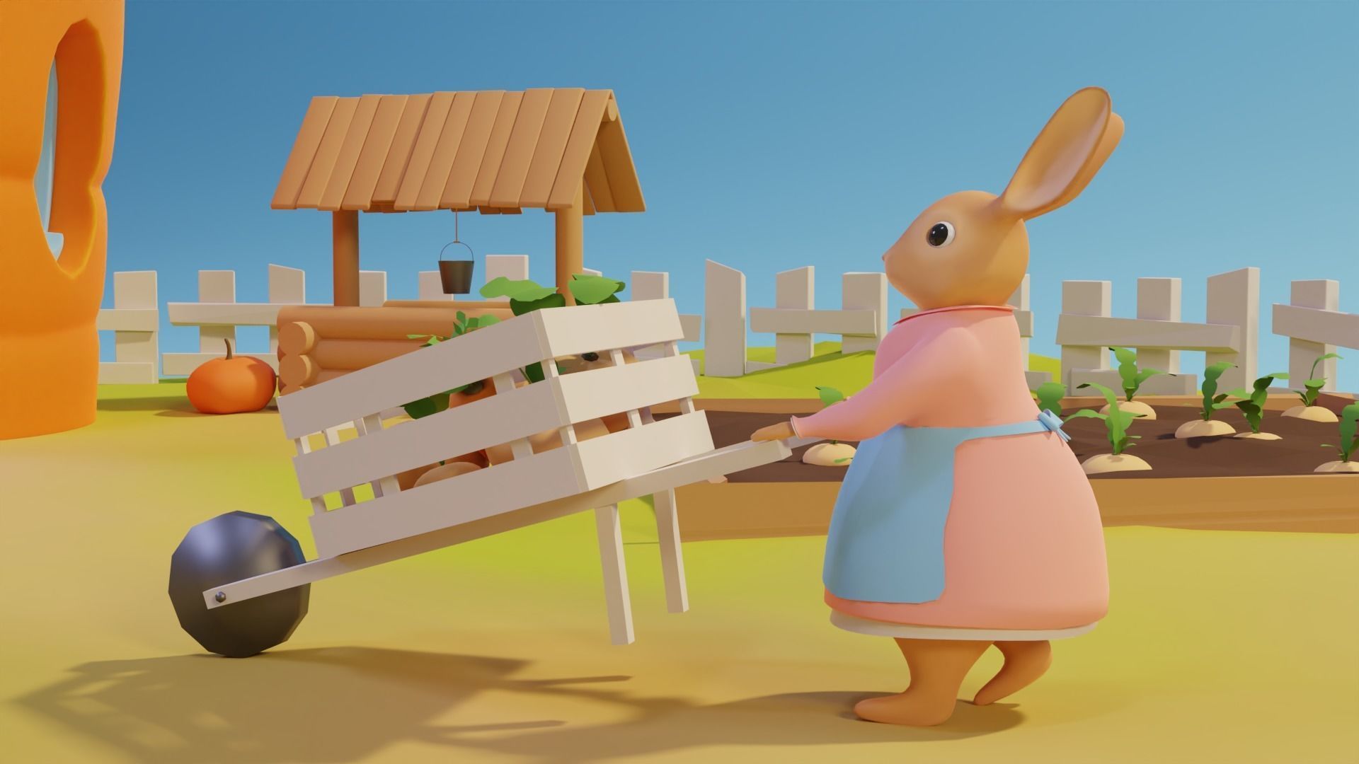 Carrot home  Low-poly 3D model_6