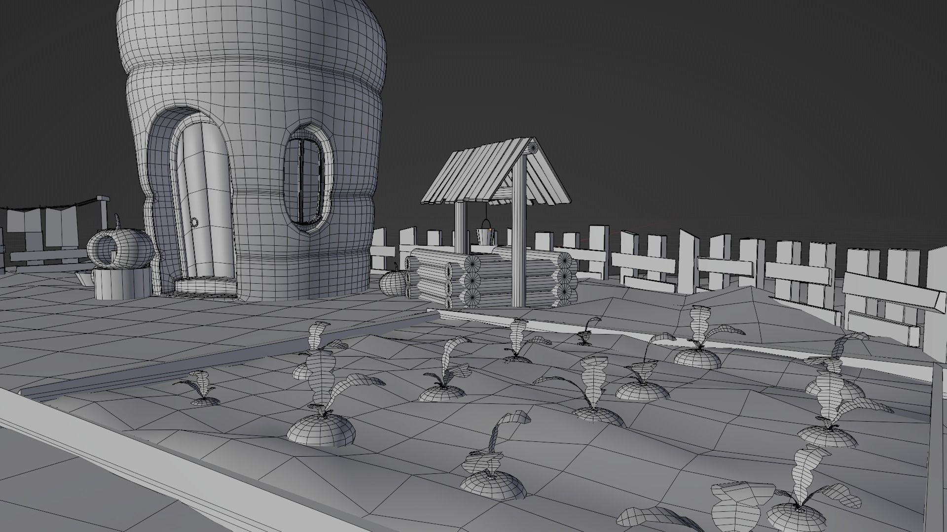 Carrot home  Low-poly 3D model_11