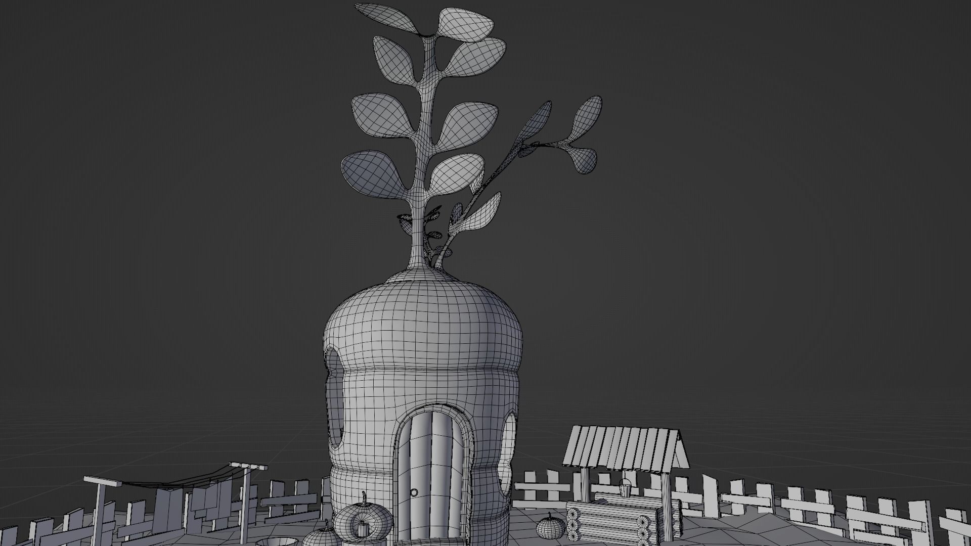 Carrot home  Low-poly 3D model_13