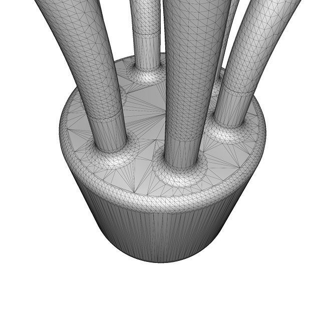 Classic Cartoon CFL Bulb Low-poly 3D model_4