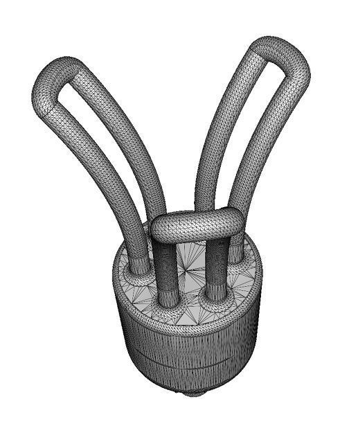 Classic Cartoon CFL Bulb Low-poly 3D model_3