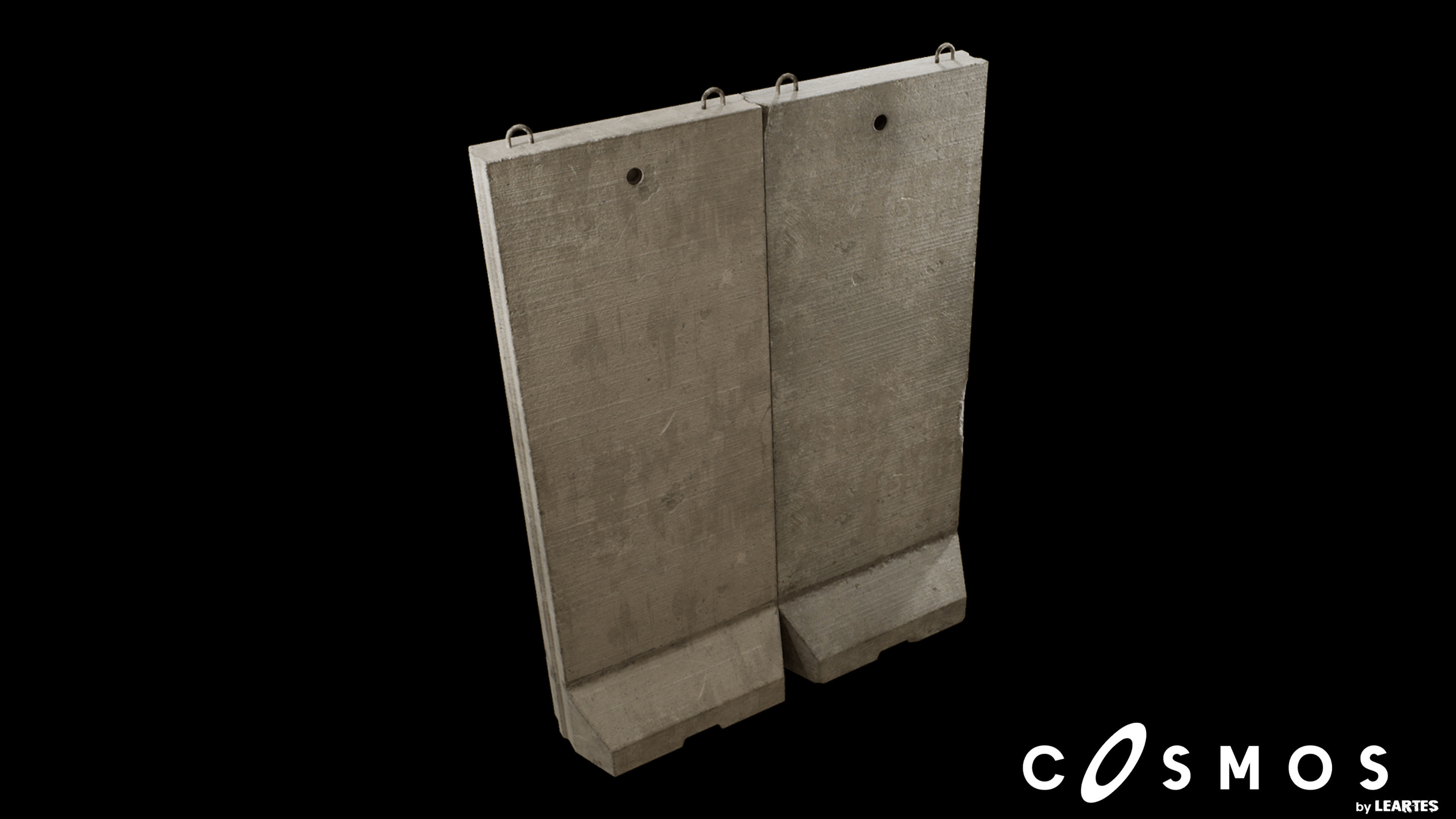 Military Module Double Wall - 01 Low-poly 3D model_2