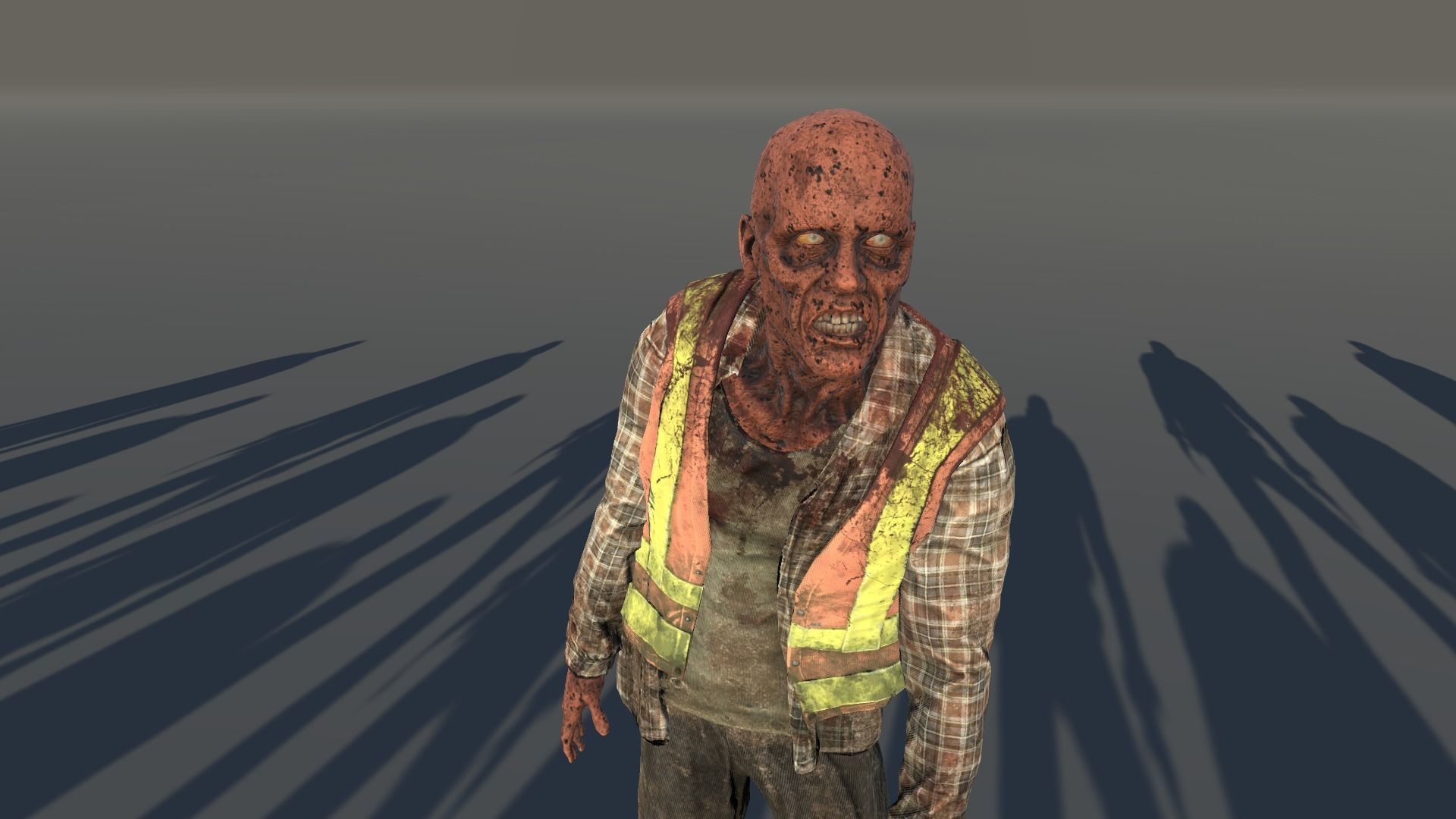 Zombie Civilian Construction Low-poly 3D model_12