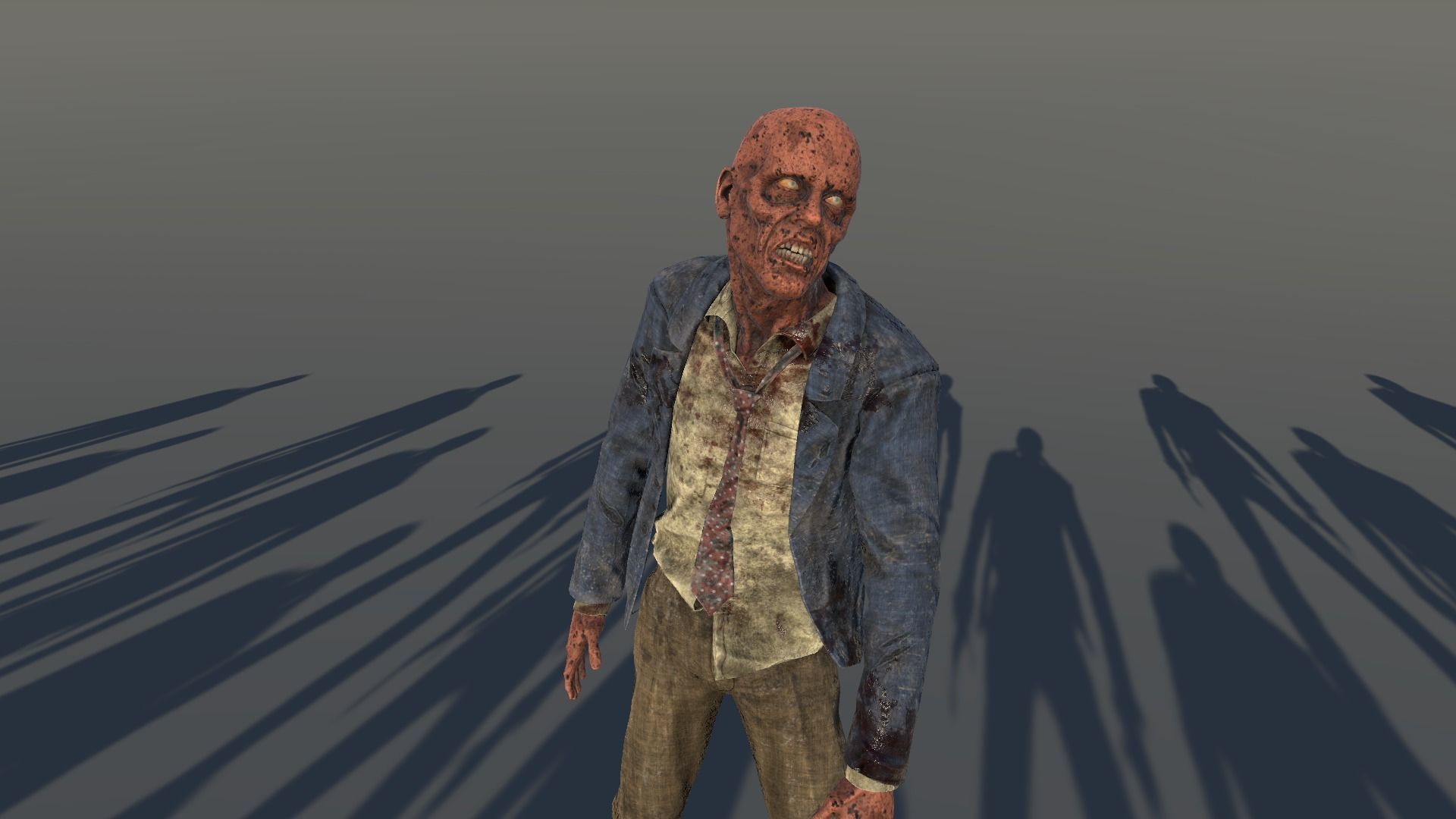 Zombie Civilian Male Suit Low-poly 3D model_10