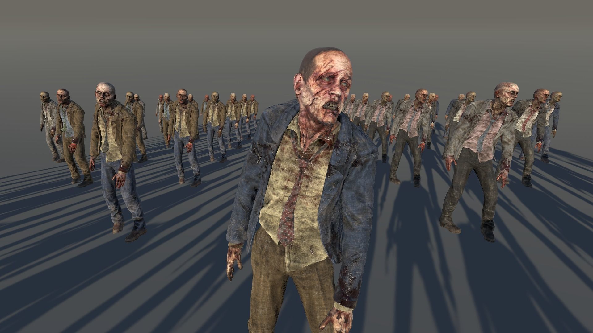Zombie Civilian Male Suit Low-poly 3D model_4