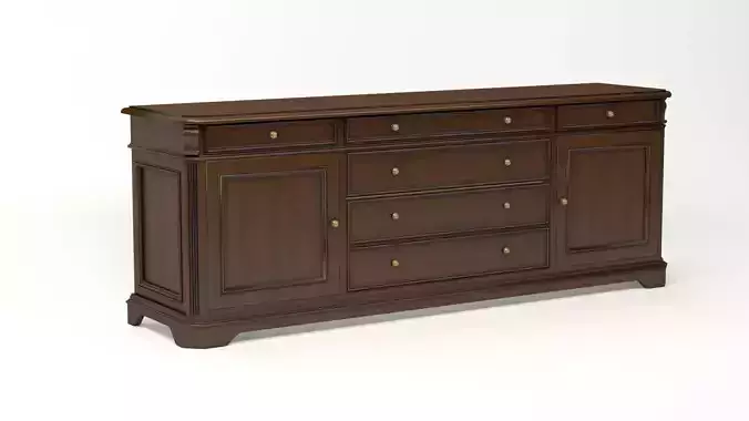 sideboard dresser with drawers - mahogany