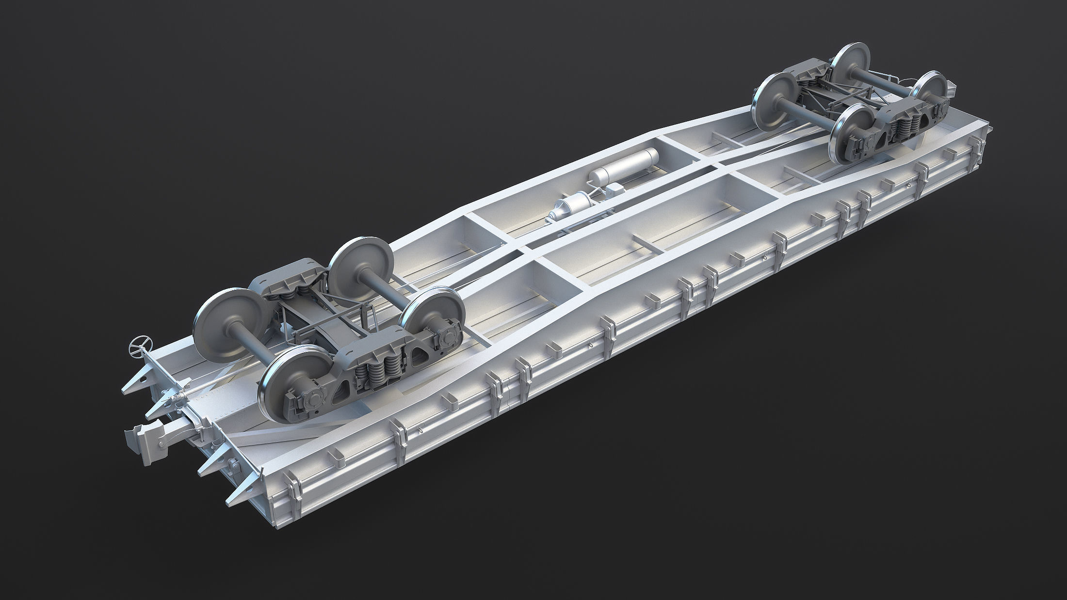Flat Wagon High-Poly 3D model_4