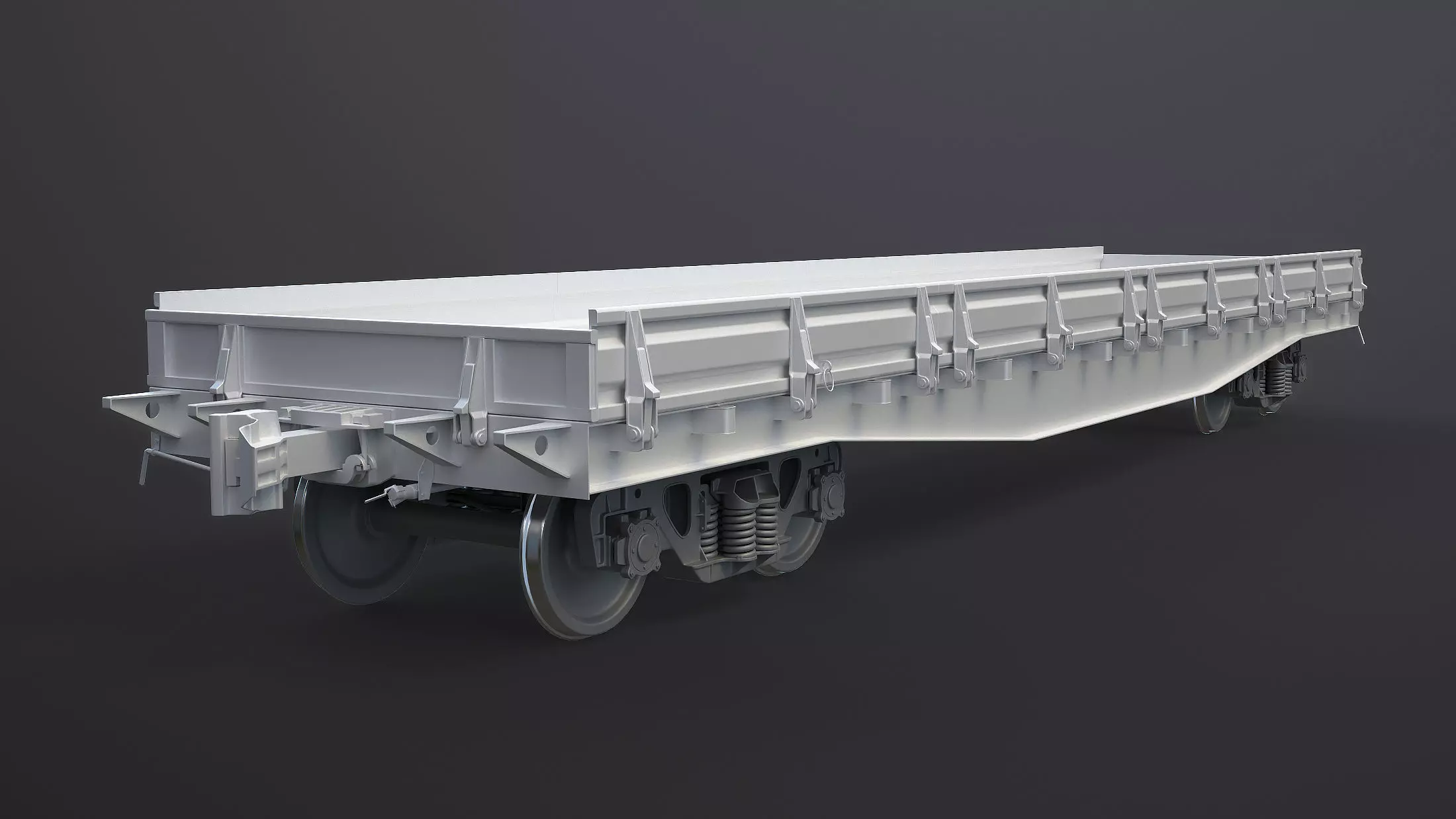 Flat Wagon High-Poly 3D model_0