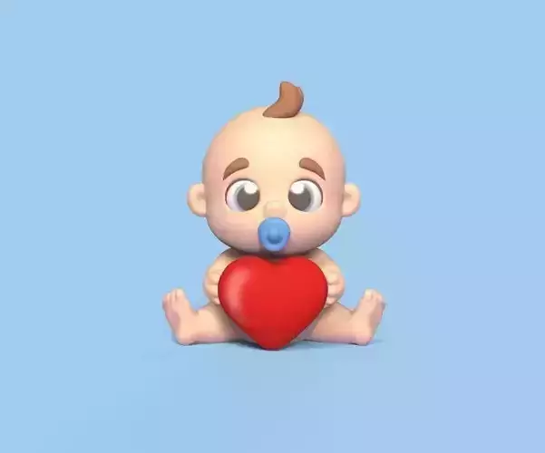 Baby Heart 3D print model
