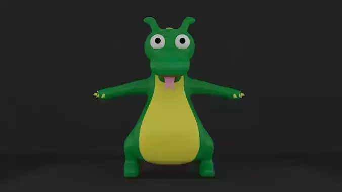  Cartoon with Dinosaur