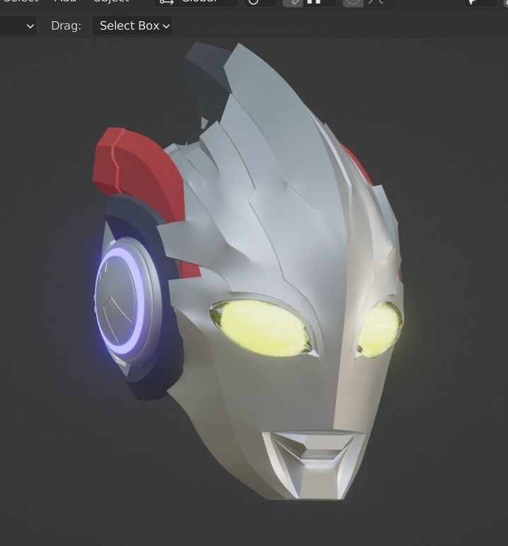 Ultraman X 3D printable cosplay helmet 3D print model_2