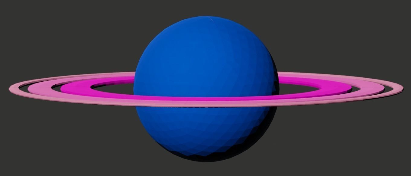 Stylized Planets and Moons Low-poly 3D model_8