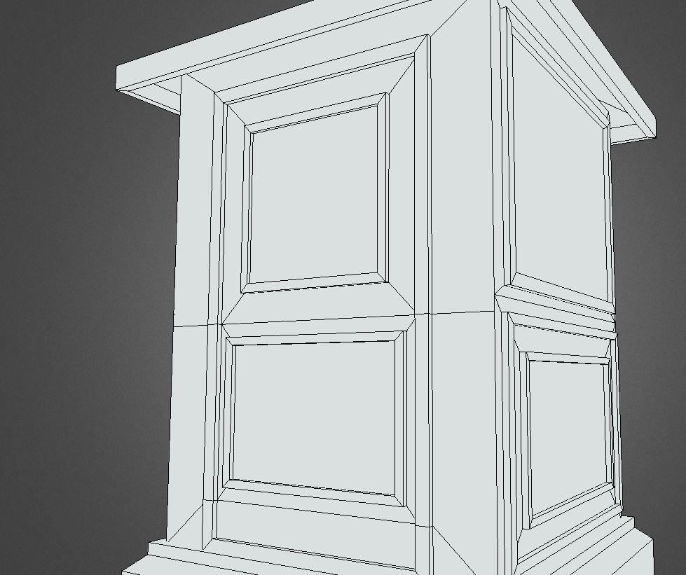 Police Box Low-poly 3D model_8
