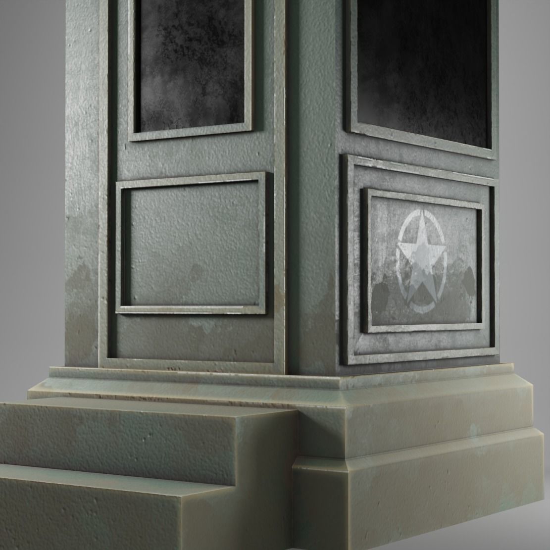 Police Box Low-poly 3D model_5