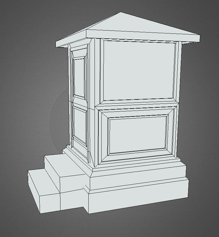 Police Box Low-poly 3D model_7