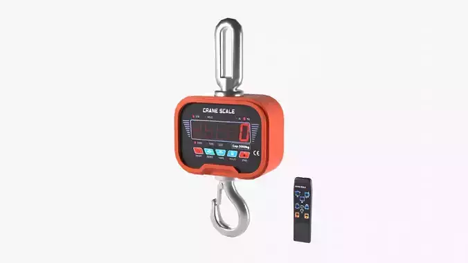 Crane Weighing Scale Low-poly 3D model