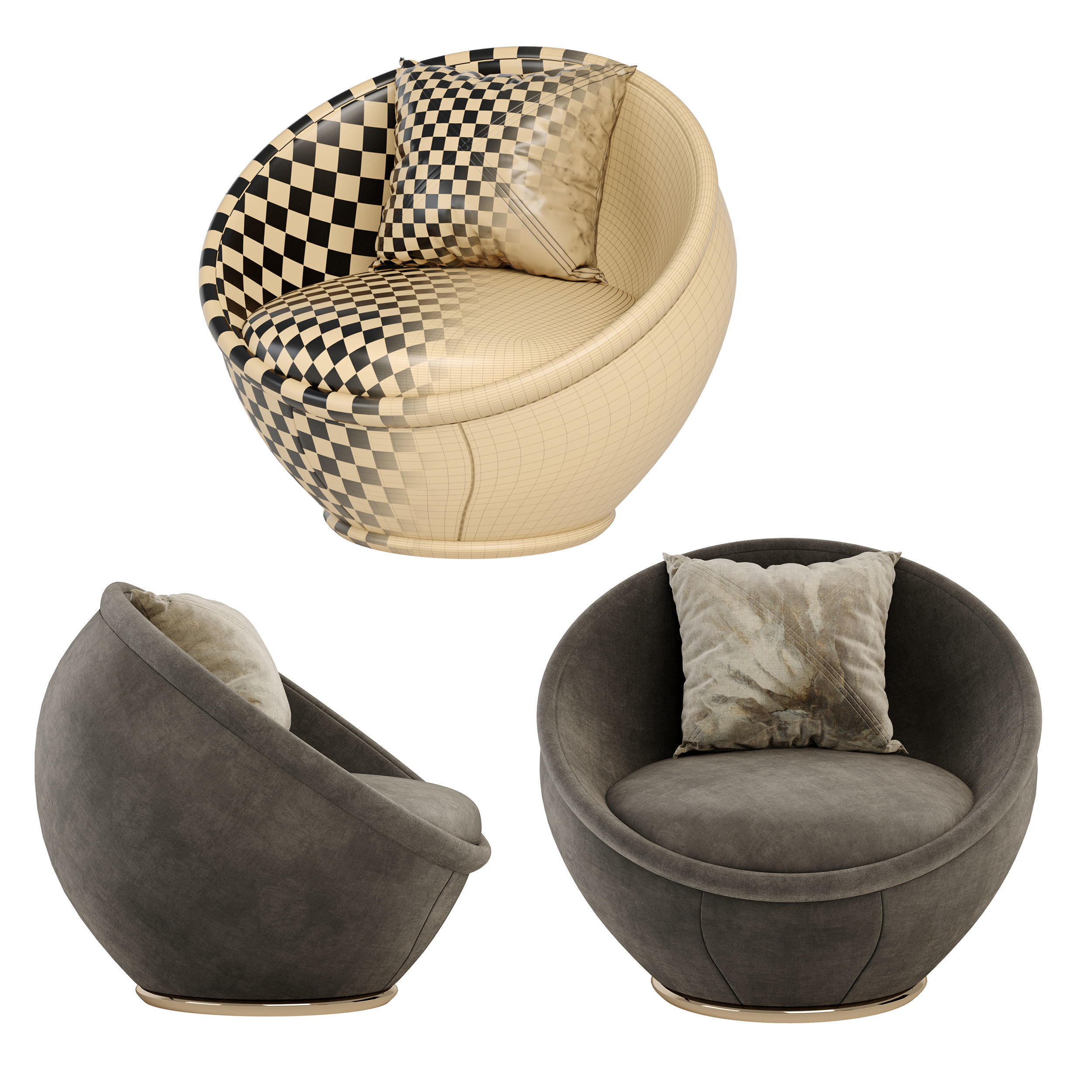 The good egg swivel chair 3D model CGTrader