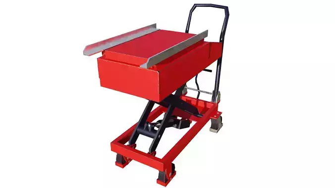 Lowpoly hydraulic truck Low-poly 3D model