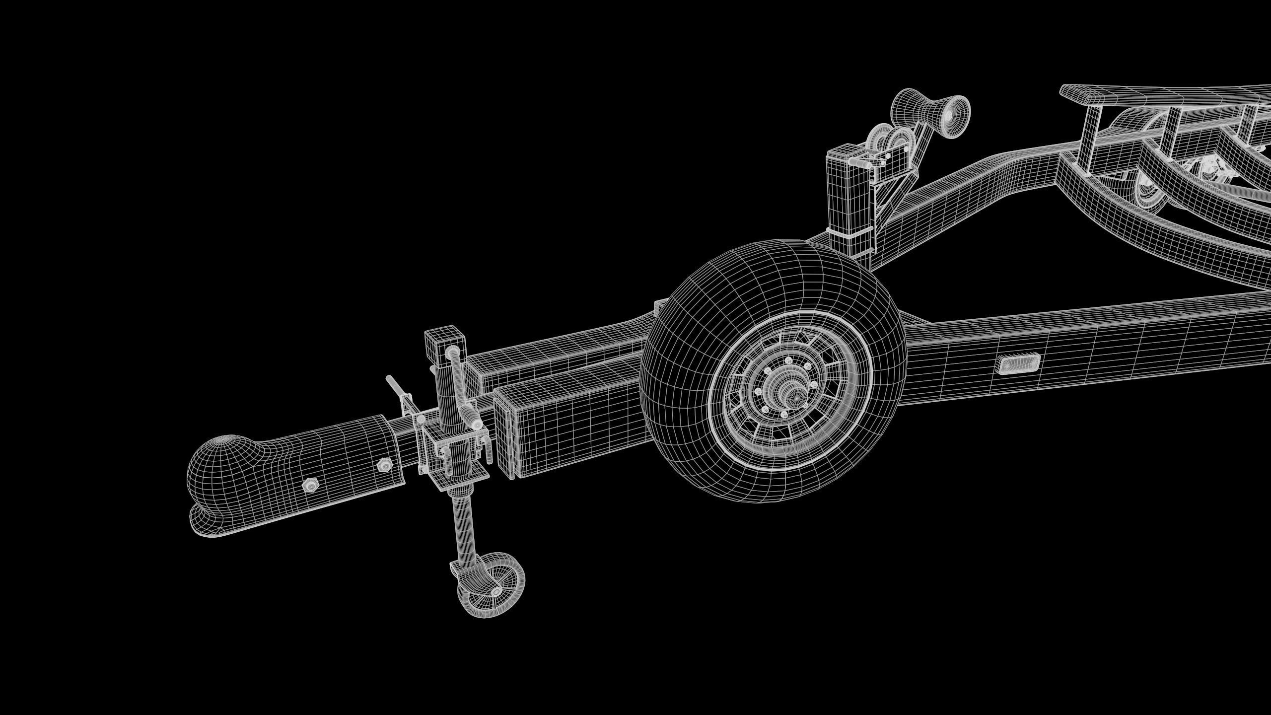 Boat Trailer 3D model_7