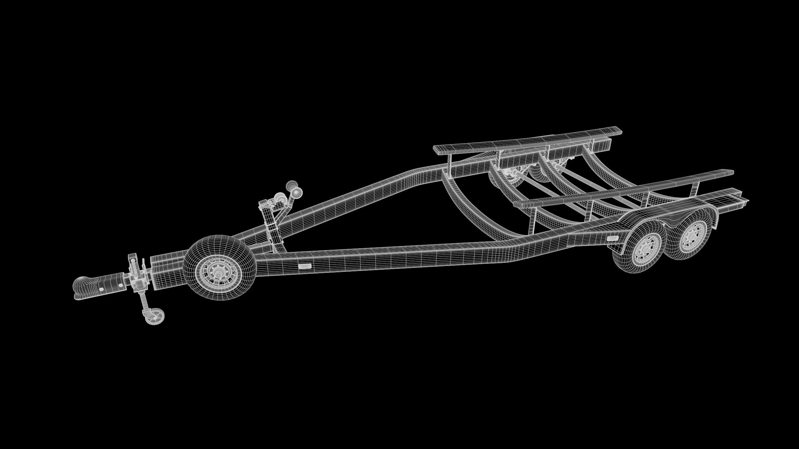 Boat Trailer 3D model_4