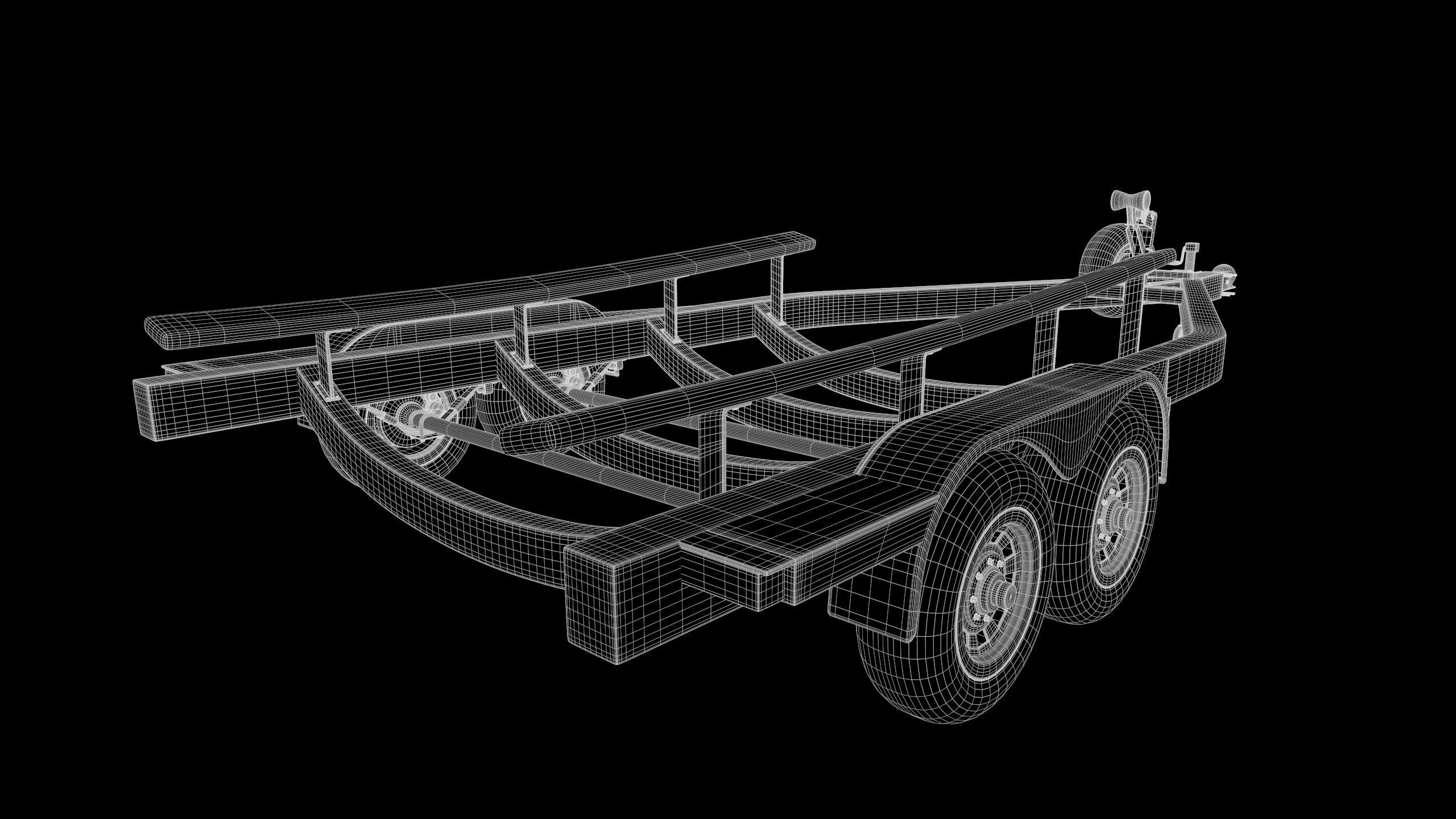 Boat Trailer 3D model_5