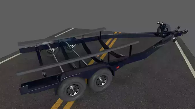 Boat Trailer 3D model