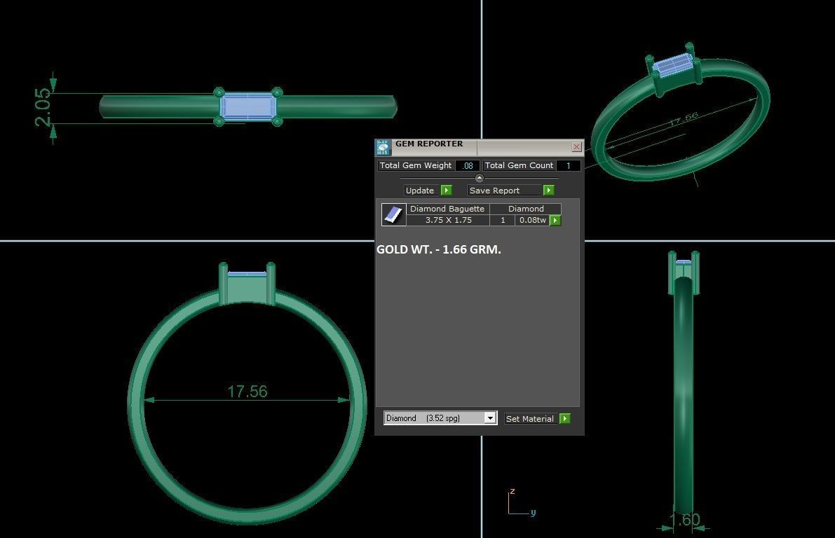 Ring - 58 3D print model_2