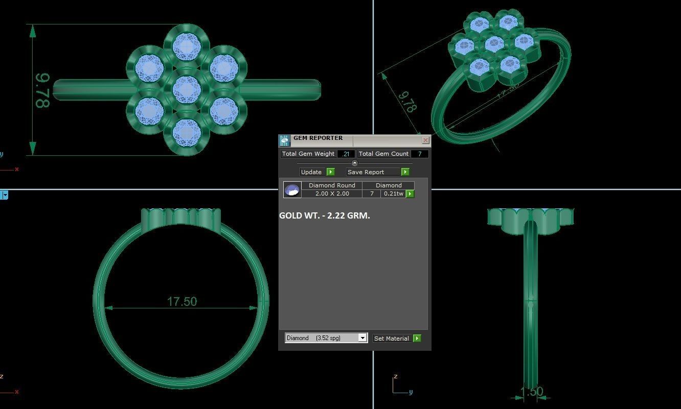 Ring - 129 3D print model_2