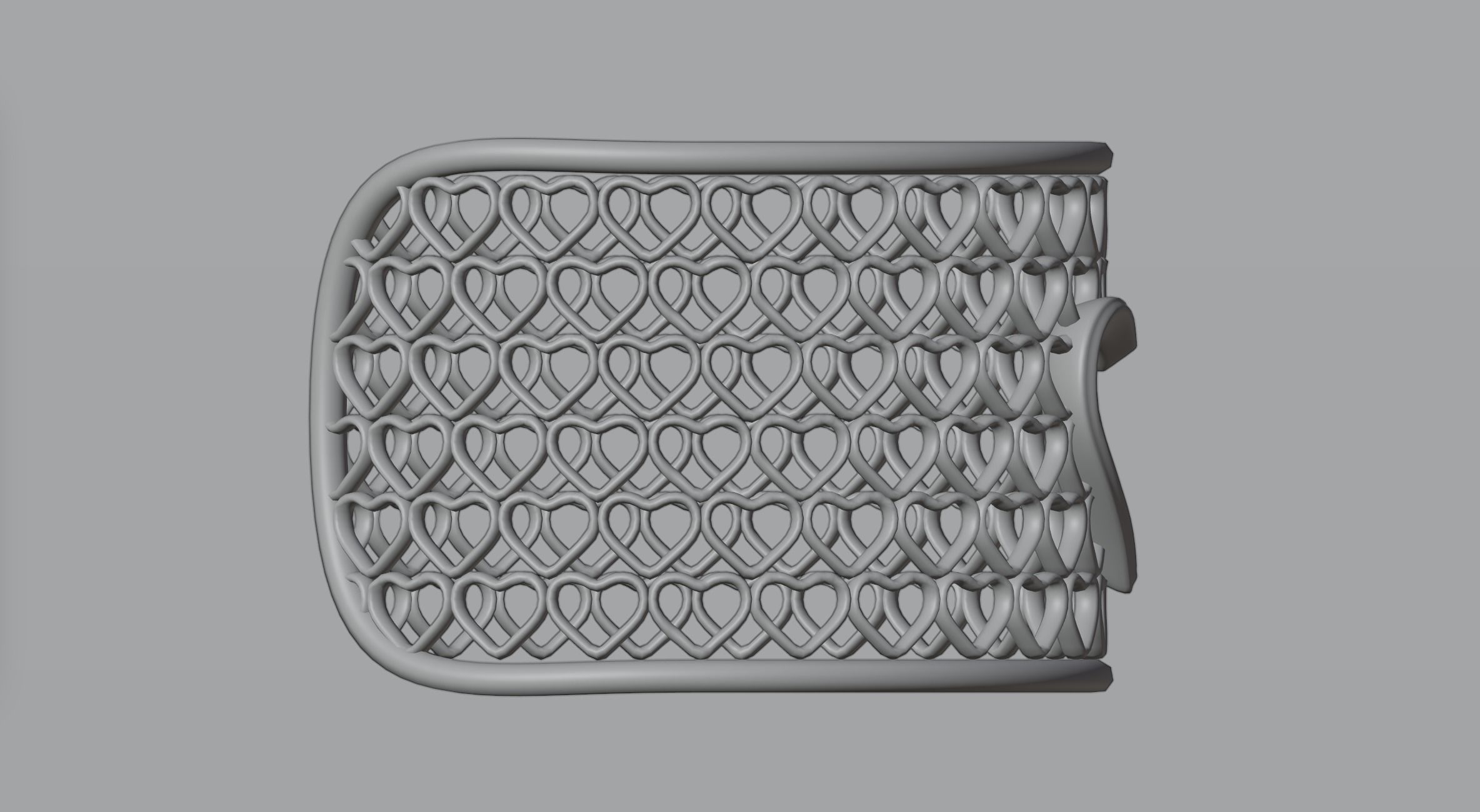 Hearts bracelet 3D model_2