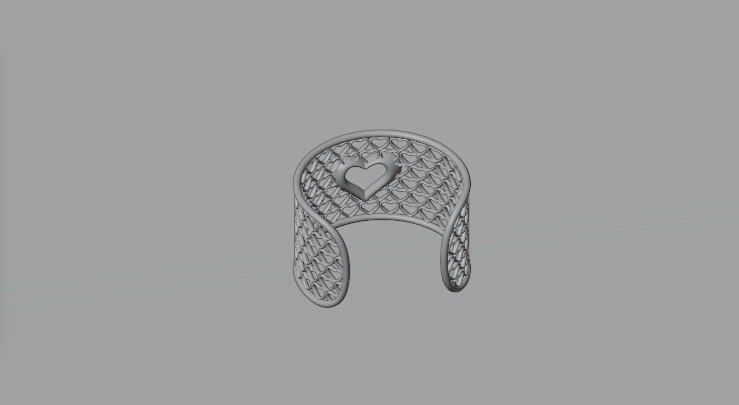 Hearts bracelet 3D model_3