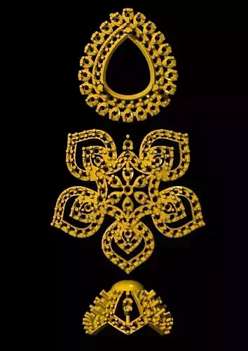 Earring gold jewelry