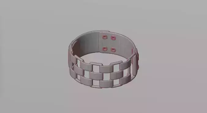 Bracelet 6 ring made of squares