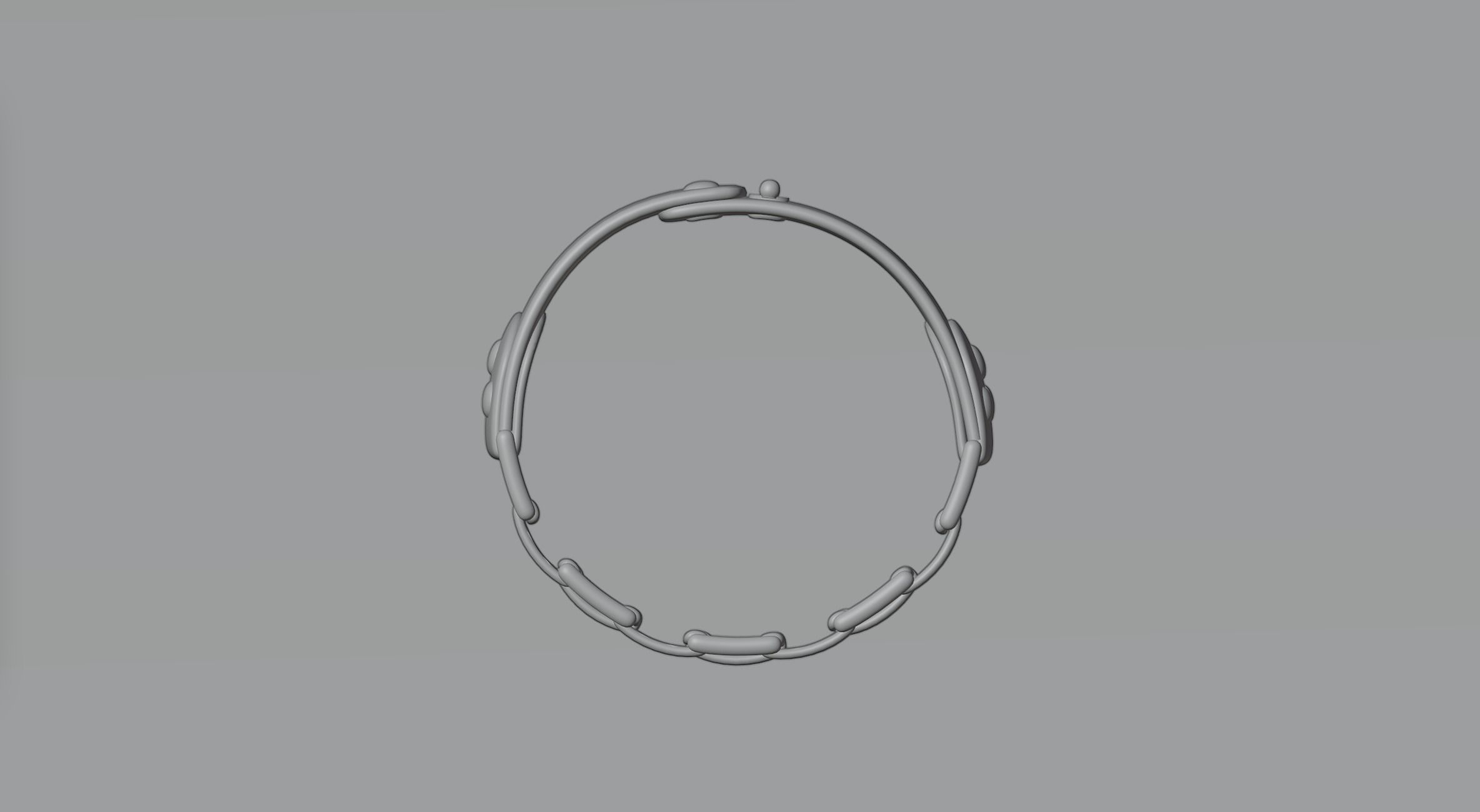 Bracelet 6 ring made of squares 3D model_4