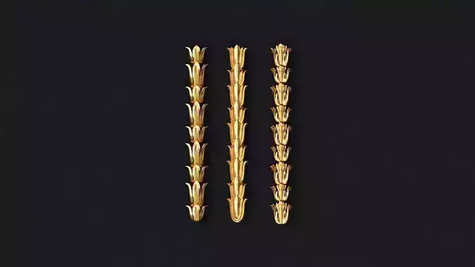 3 DEKORS three gold plated pins