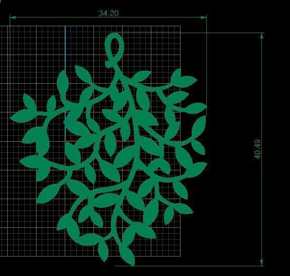 Branch pendant 3D model 3D print model_3