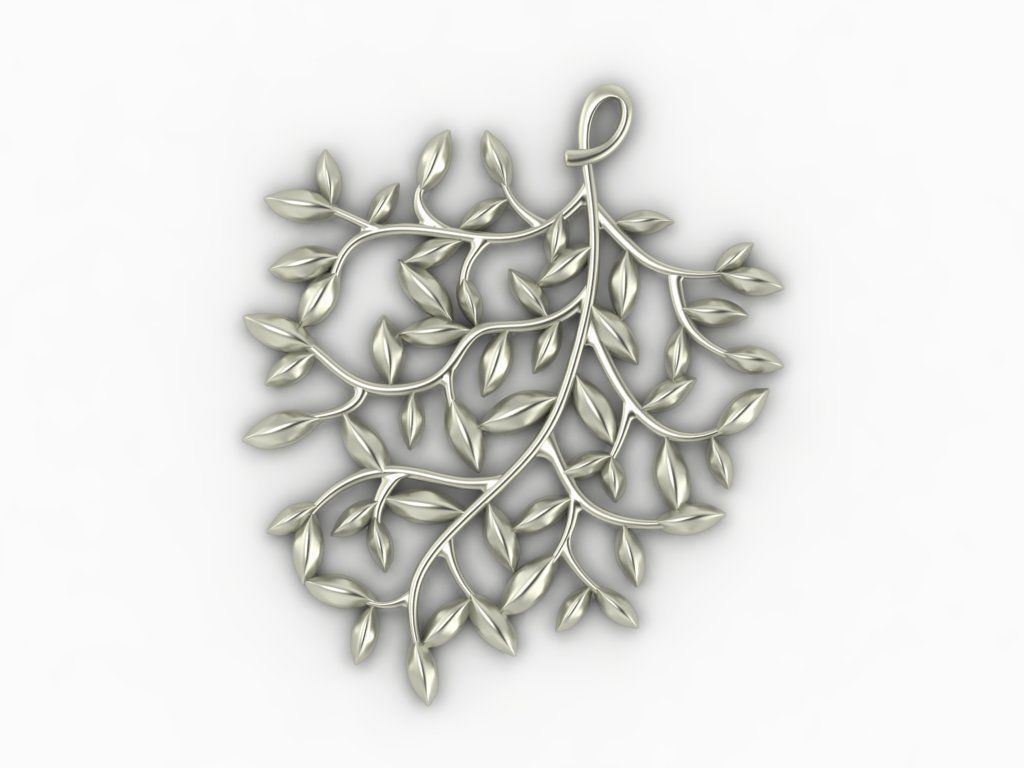 Branch pendant 3D model 3D print model_1